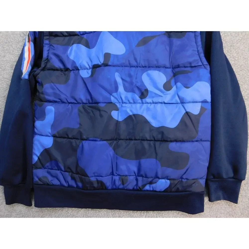 REEBOK Softshell Blue Camo Brushed Fleece Lined Jacket Size L Boys